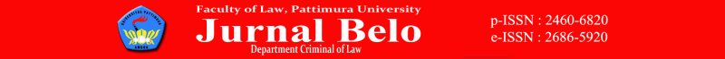 photo of Jurnal BELO Fakultas Hukum Universitas Pattimura